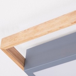 Luminária de teto moderna com emenda retangular