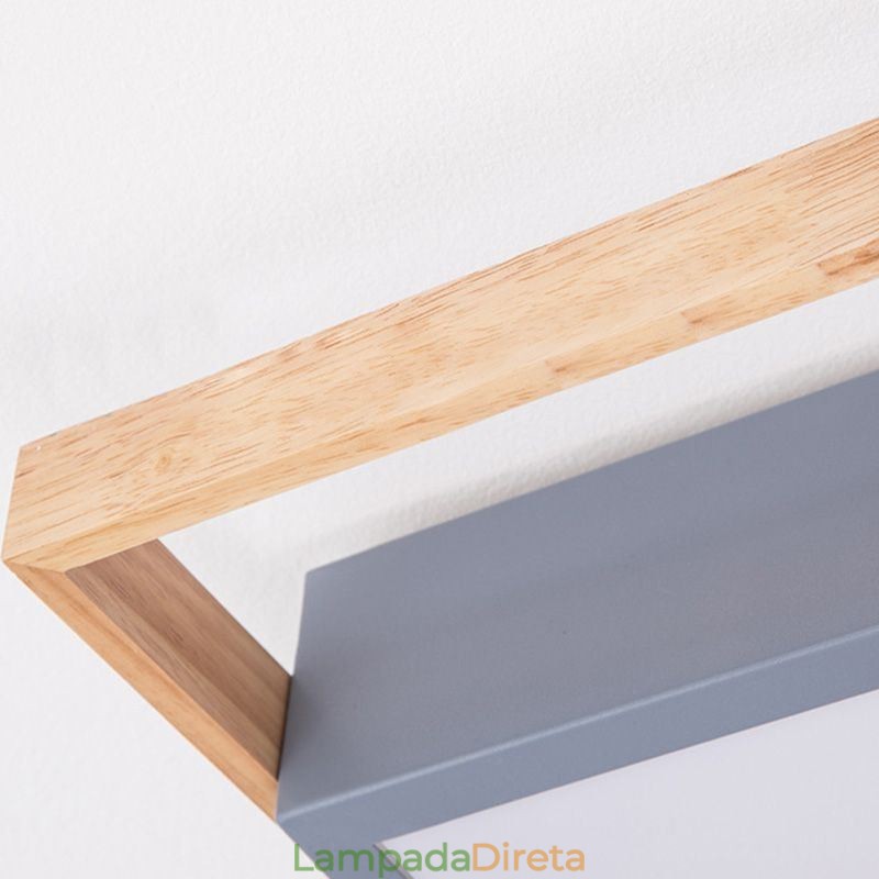 Luminária de teto moderna com emenda retangular