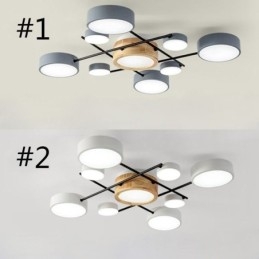 Luminária de teto moderna com emenda de quatro lados