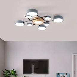 Luminária de teto moderna com emenda de quatro lados