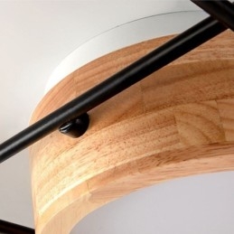 Luminária de teto moderna com emenda de quatro lados