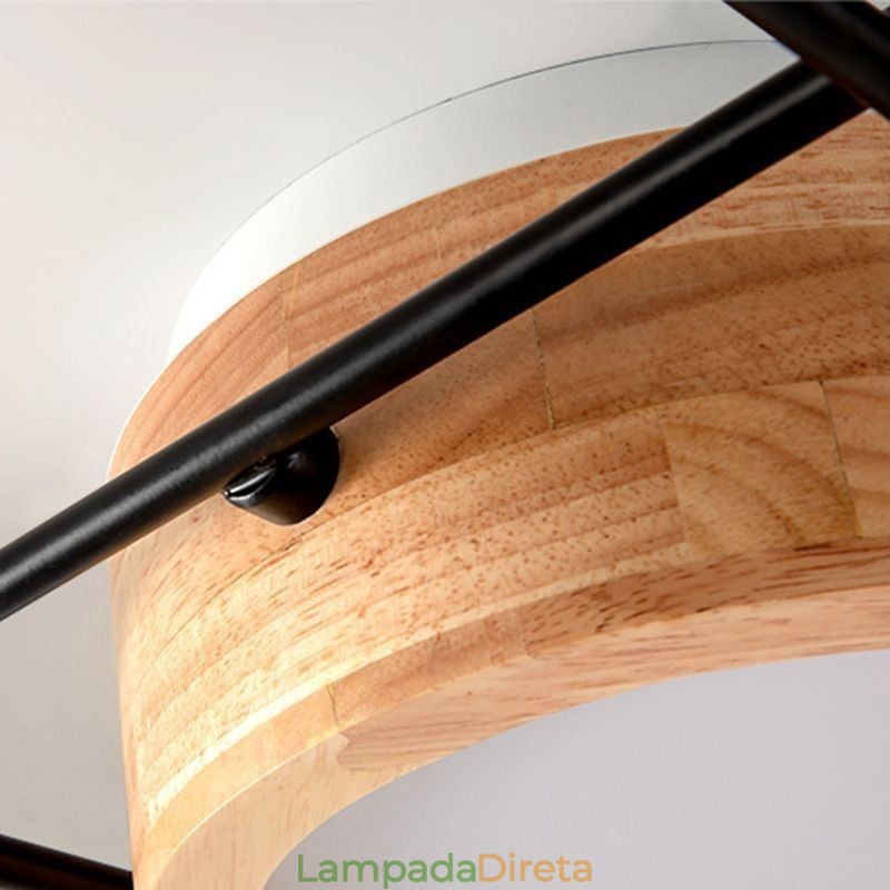 Luminária de teto moderna com emenda de quatro lados
