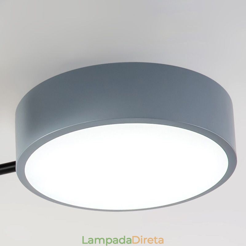 Luminária de teto moderna com emenda de quatro lados