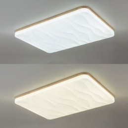 Luminária de teto retangular ondulada de acrílico japonesa