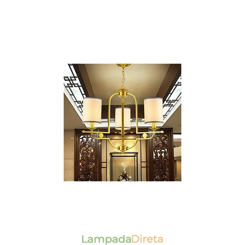 Lustre de Metal Contemporâneo Moderno