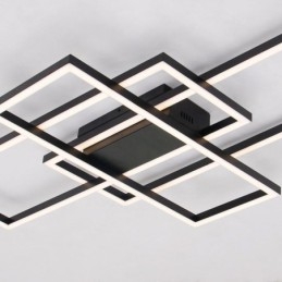 Luminária de teto moderna geométrica quadrada