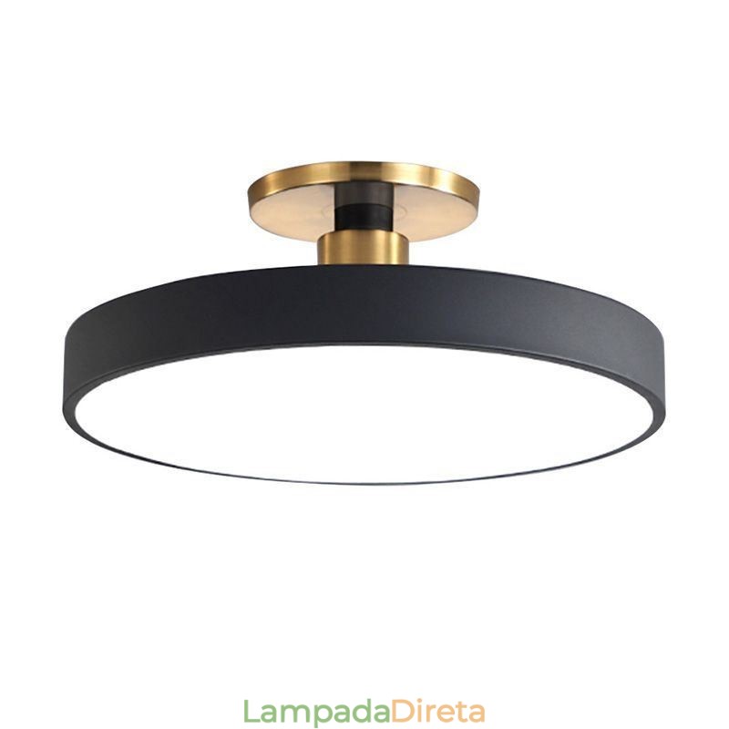 Luminária de teto redonda moderna, luminária de teto acrílica