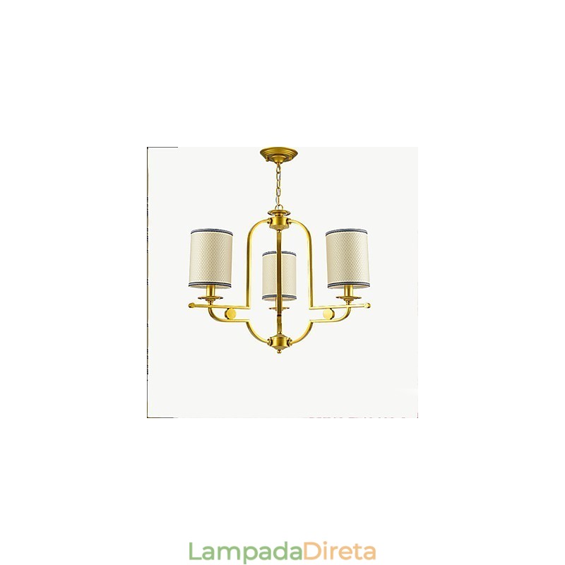 Lustre de Metal Contemporâneo Moderno