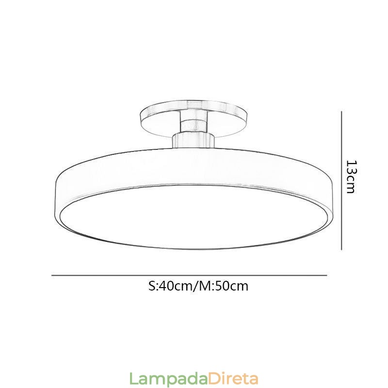 Luminária de teto redonda moderna, luminária de teto acrílica