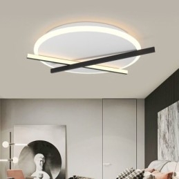 Luminária de teto nórdica com design de relógio de arte e luminária de teto