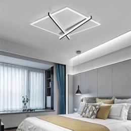 Luminária de teto nórdica com design de relógio de arte e luminária de teto