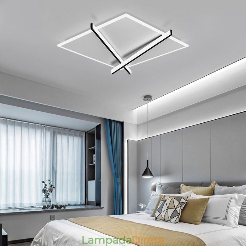 Luminária de teto nórdica com design de relógio de arte e luminária de teto