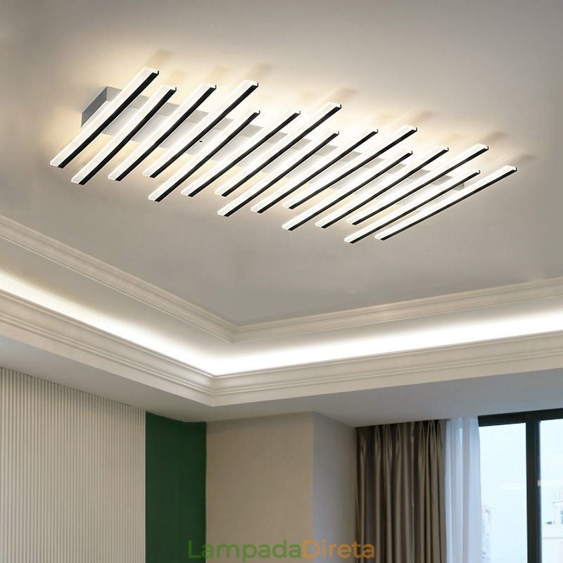 Luminária de teto criativa com teclas de piano
