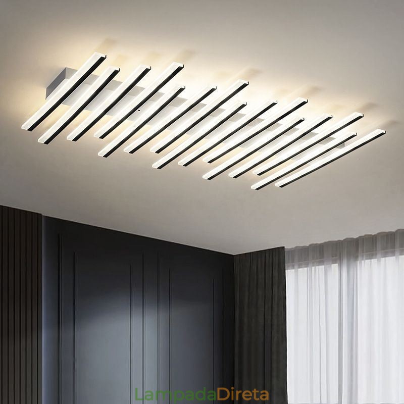 Luminária de teto criativa com teclas de piano