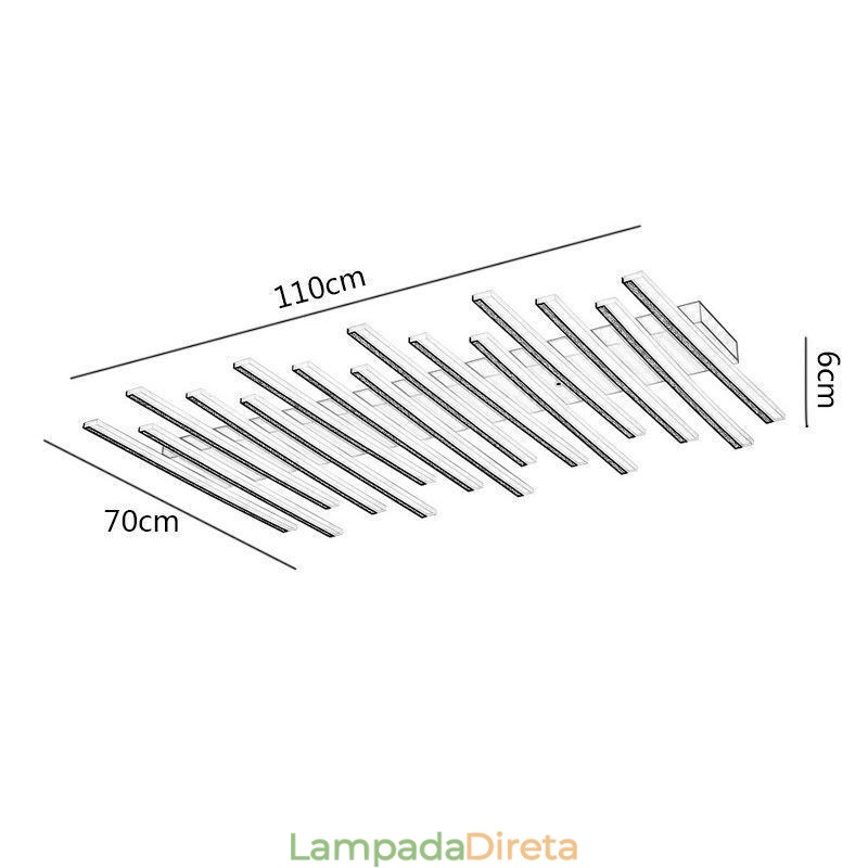 Luminária de teto criativa com teclas de piano