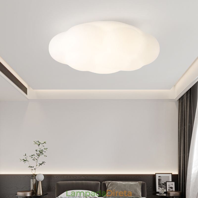 Luminária de teto nórdica em forma de nuvem