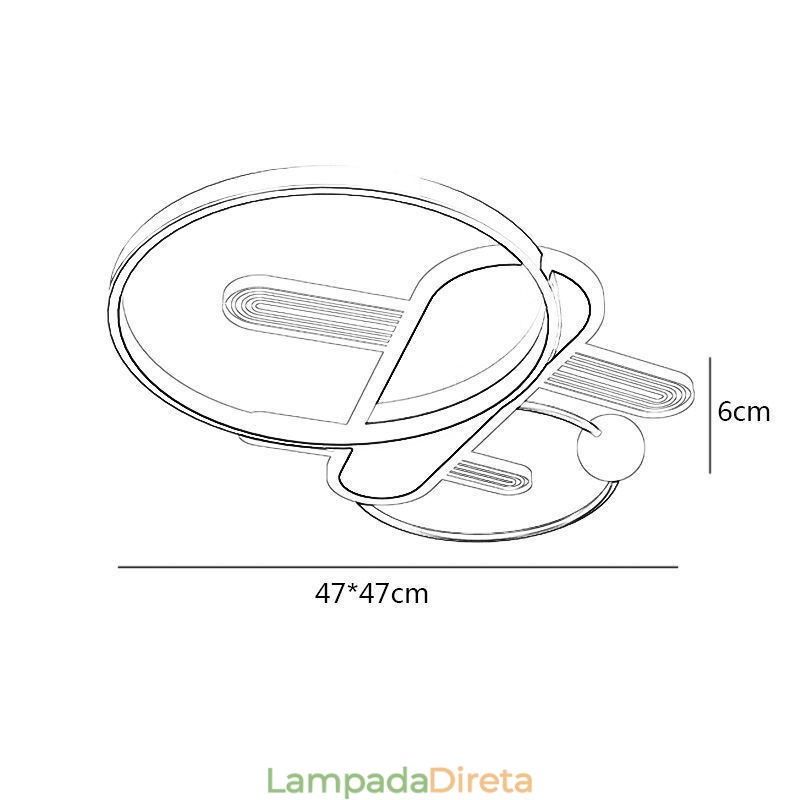 Luminária de teto Cartoon Plane Luz de teto