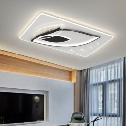 Luminária de teto de luxo com design criativo de folhas
