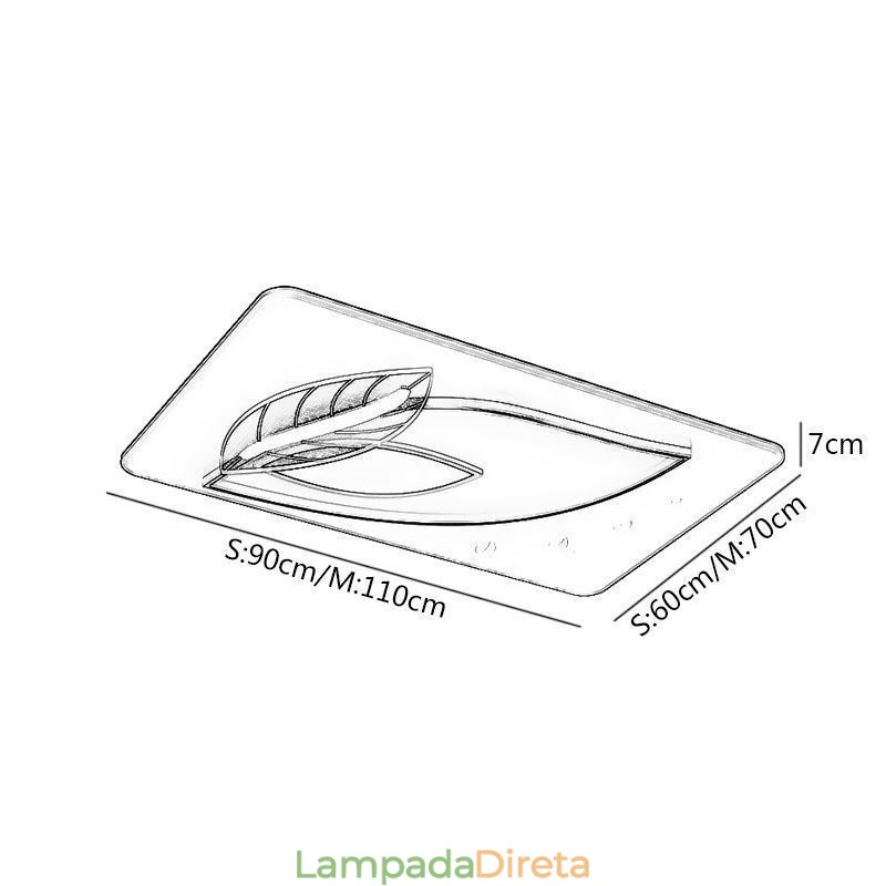Luminária de teto de luxo com design criativo de folhas