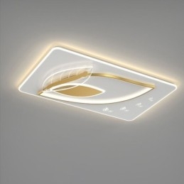 Luminária de teto de luxo com design criativo de folhas