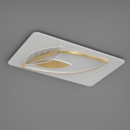 Luminária de teto de luxo com design criativo de folhas