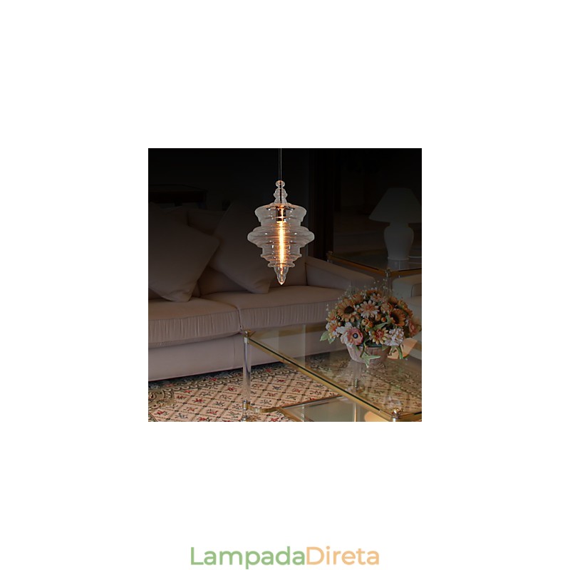 Luminária pendente moderna com 1 luz