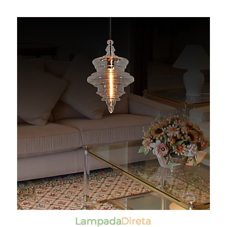 Luminária pendente moderna com 1 luz Luminária pendente moderna com 1 luz