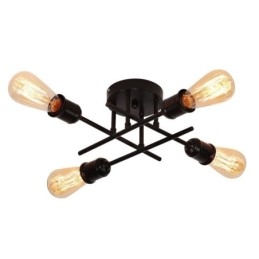 Luminária de teto embutida com 4 soquetes para luz