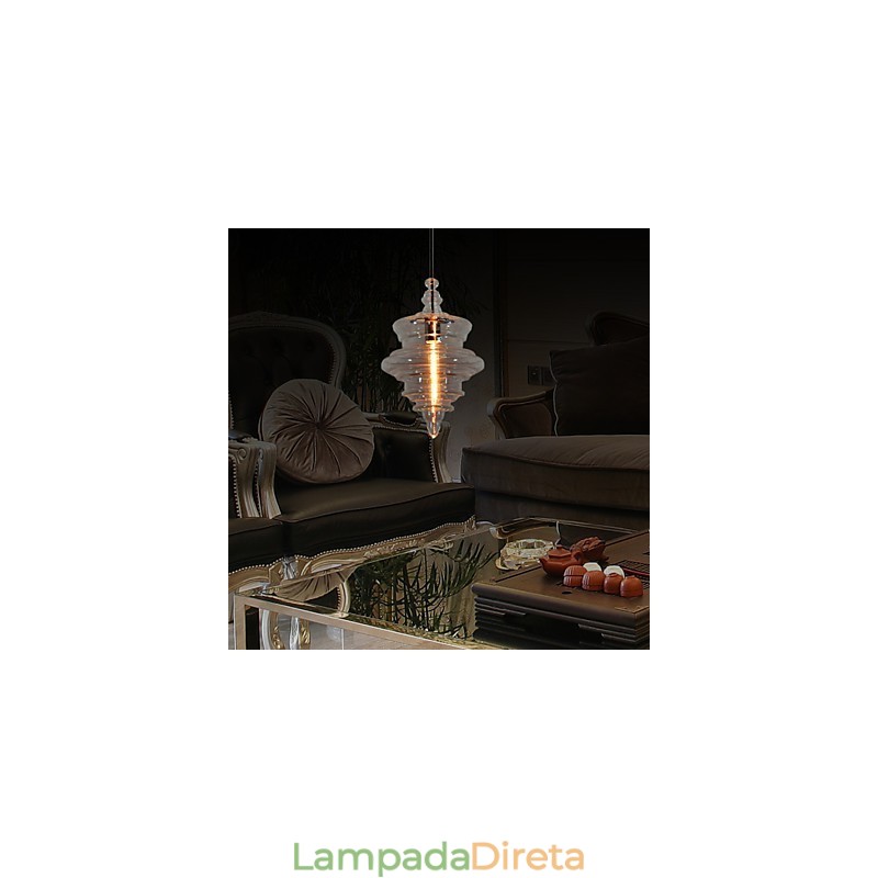 Luminária pendente moderna com 1 luz