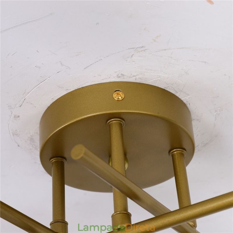 Luminária de teto embutida com 4 soquetes para luz