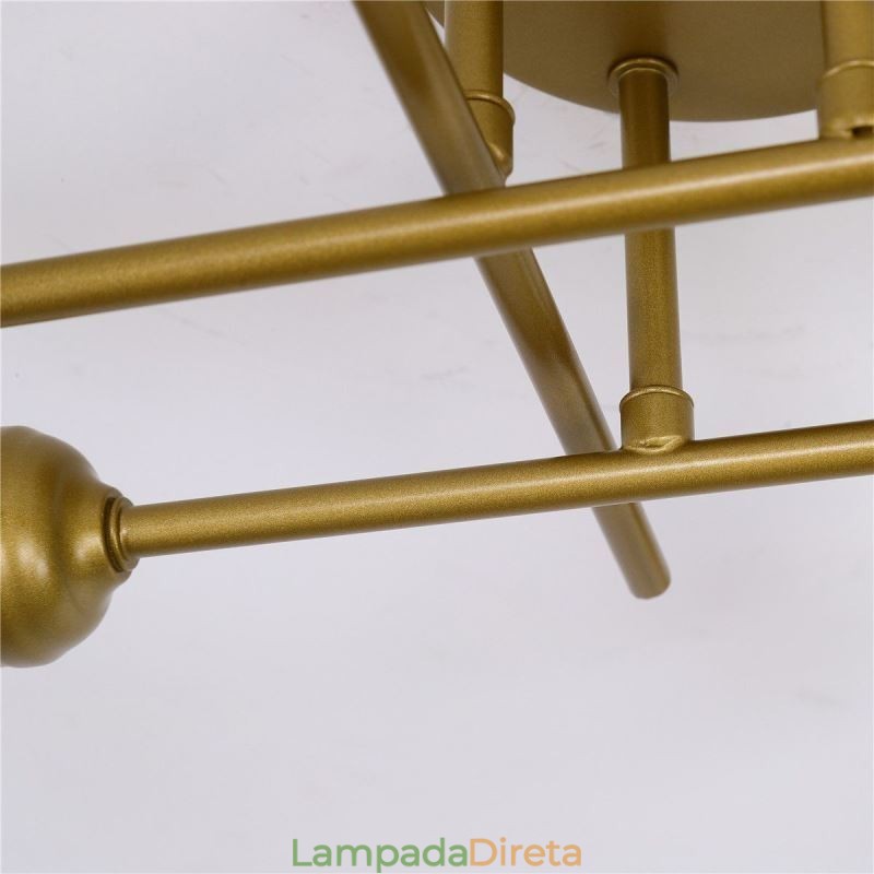 Luminária de teto embutida com 4 soquetes para luz
