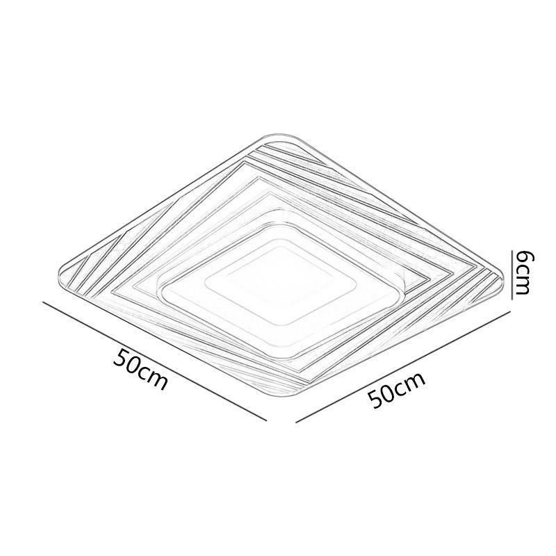 Luminária de teto embutida quadrada para teto