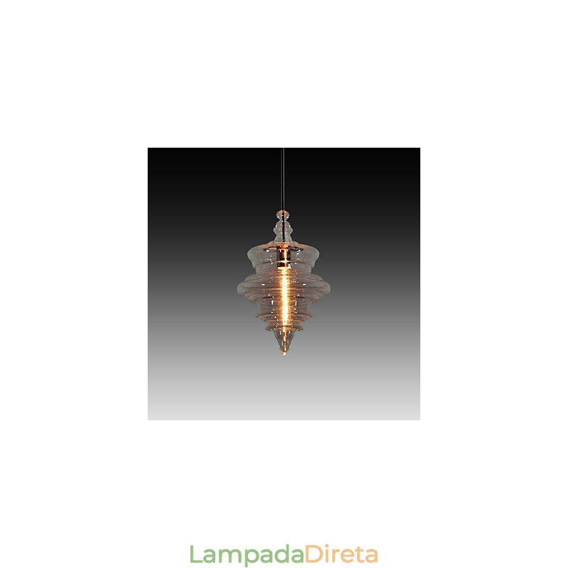Luminária pendente moderna com 1 luz