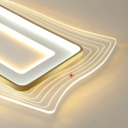 Luminária de teto moderna embutida em formato quadrado