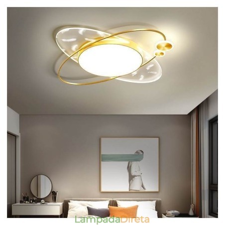 Luminária de teto moderna embutida com formato de planeta Luminária de teto moderna embutida com formato de planeta