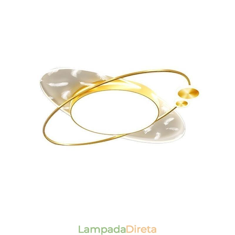 Luminária de teto moderna embutida com formato de planeta