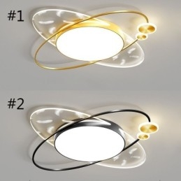 Luminária de teto moderna embutida com formato de planeta