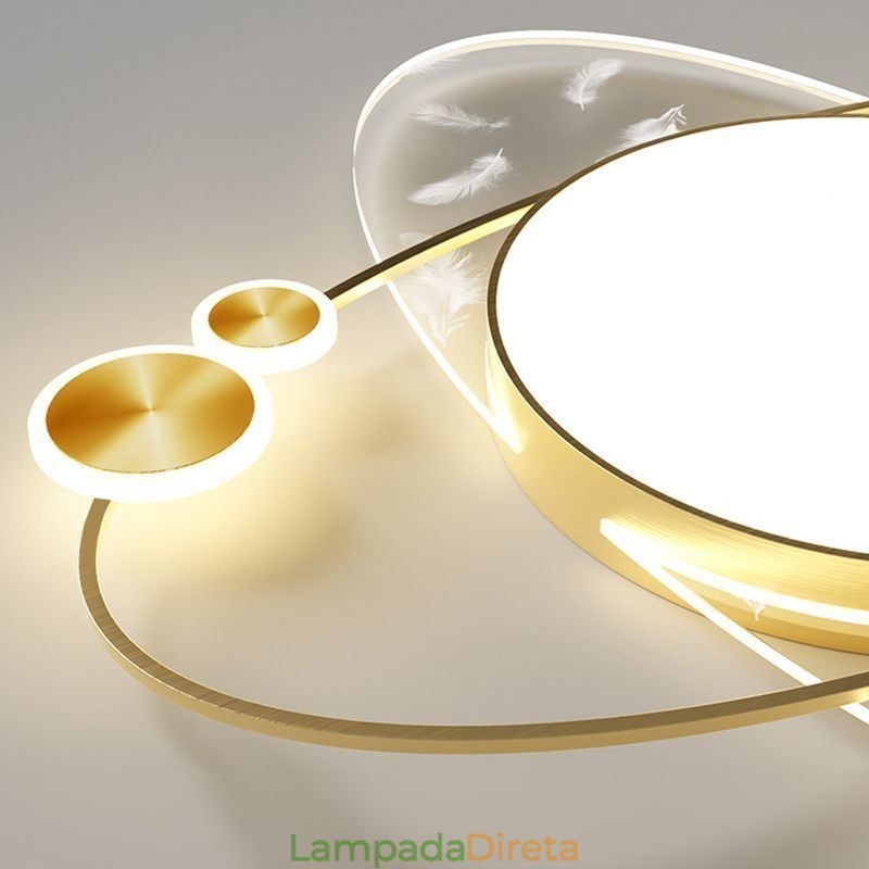 Luminária de teto moderna embutida com formato de planeta