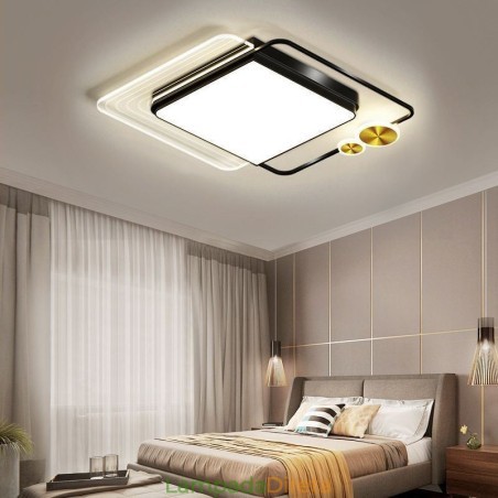Luminária de teto nórdica quadrada de acrílico embutida para teto Luminária de teto nórdica quadrada de acrílico embutida para teto