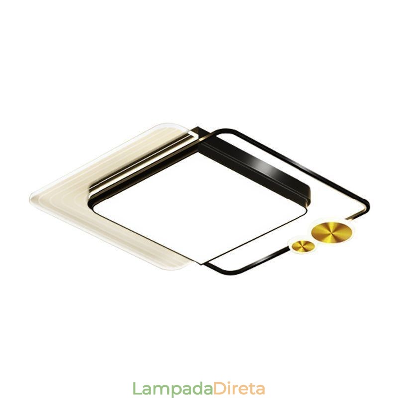 Luminária de teto nórdica quadrada de acrílico embutida para teto