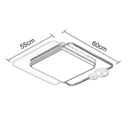 Luminária de teto nórdica quadrada de acrílico embutida para teto