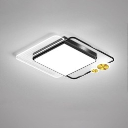 Luminária de teto nórdica quadrada de acrílico embutida para teto