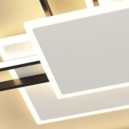 Luminária de teto geométrica moderna dourada embutida com 2 camadas