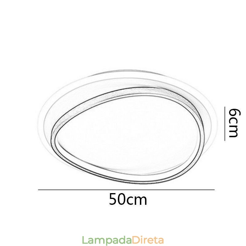 Luminária de teto embutida