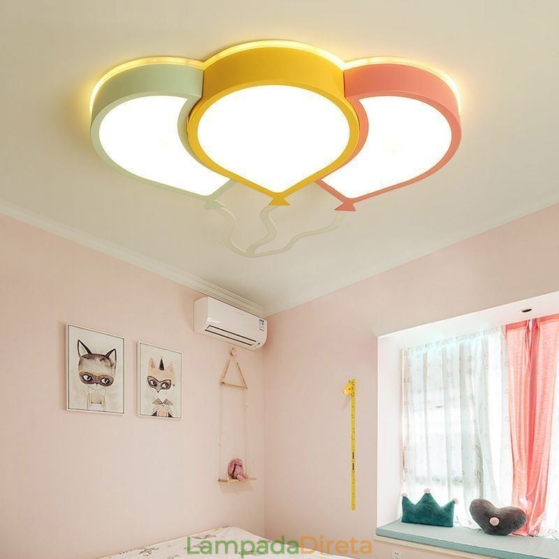 Luminária de teto embutida moderna, luminária de teto com abajur de balão adorável