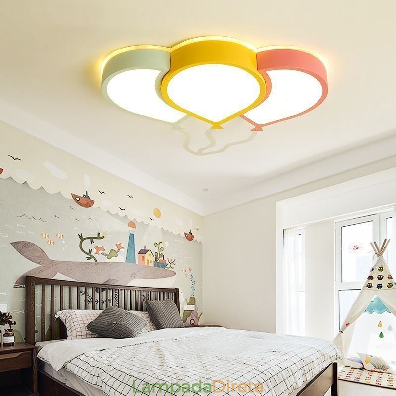 Luminária de teto embutida moderna, luminária de teto com abajur de balão adorável