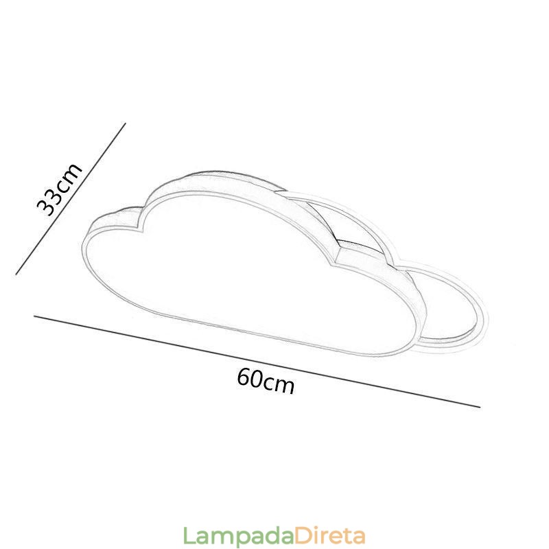 Luzes modernas em forma de nuvem, luminária de teto embutida