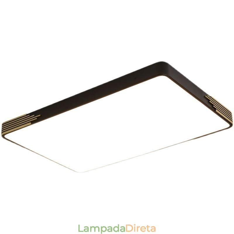 Luminária de teto moderna embutida Luminária de teto retangular
