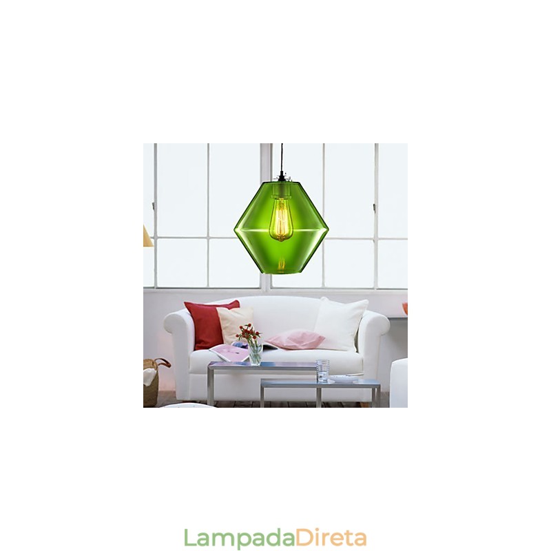 Lustre Mini Estilo Moderno Contemporâneo Vidro