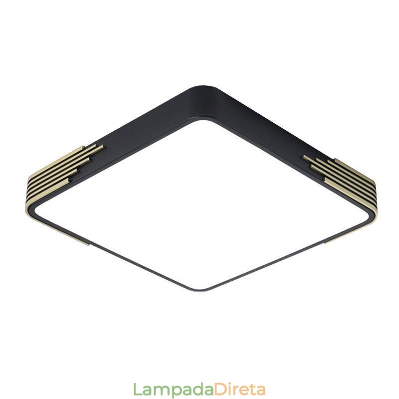 Luminária de teto moderna embutida Luminária de teto quadrada